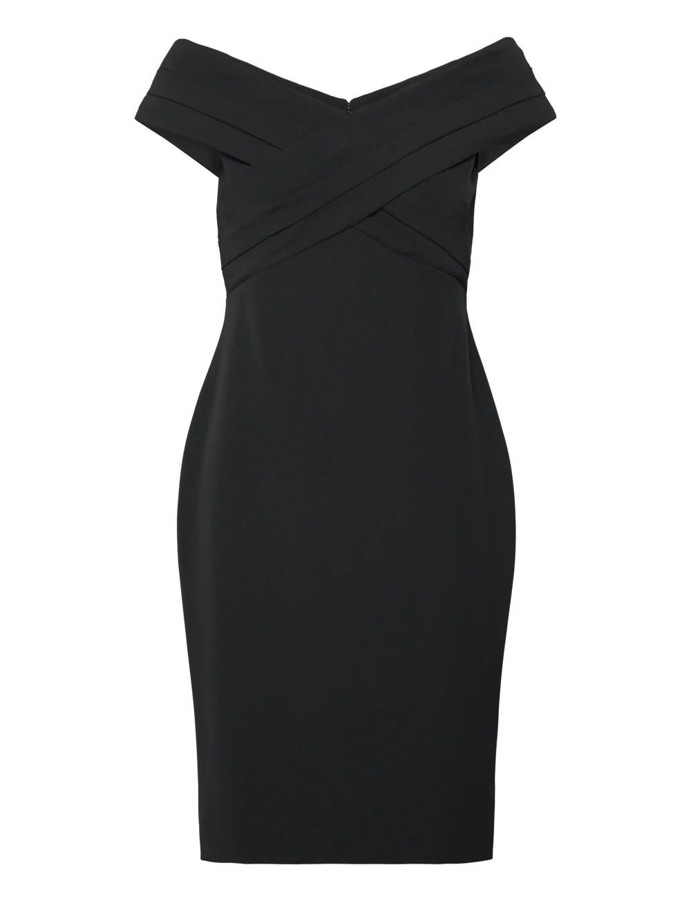 Crepe Off-the-Shoulder Cocktail Dress