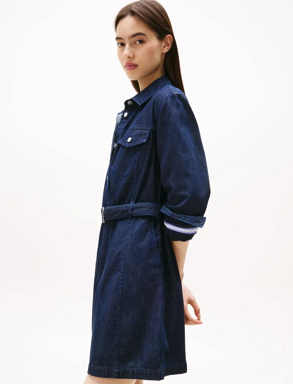 Denim Belted Dress