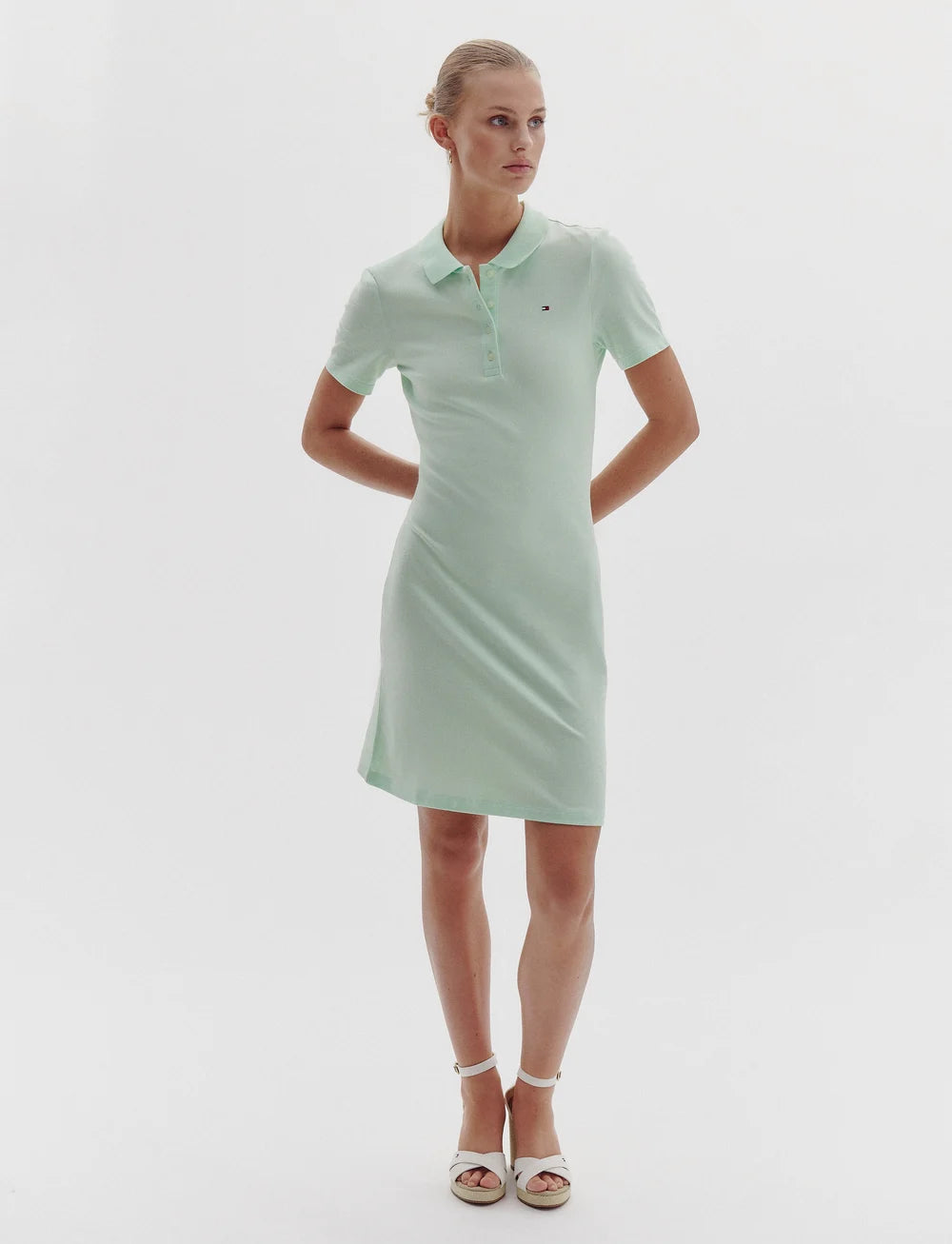 1985 SLIM PIQUE POLO DRESS SS